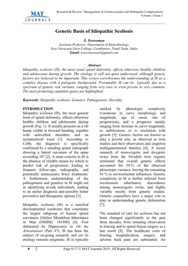 Genetic Basis of Idiopathic Scoliosis