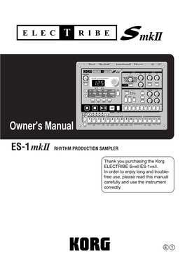 ES-1Mkii Owner's Manual