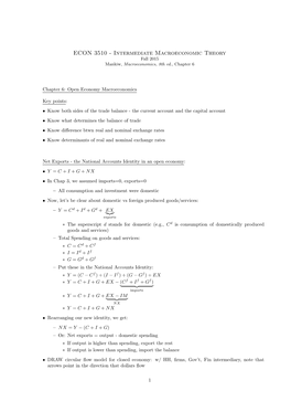 Intermediate Macroeconomic Theory Fall 2015 Mankiw, Macroeconomics, 8Th Ed., Chapter 6