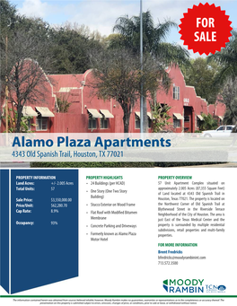 Alamo Plaza Apartments 4343 Old Spanish Trail, Houston, TX 77021