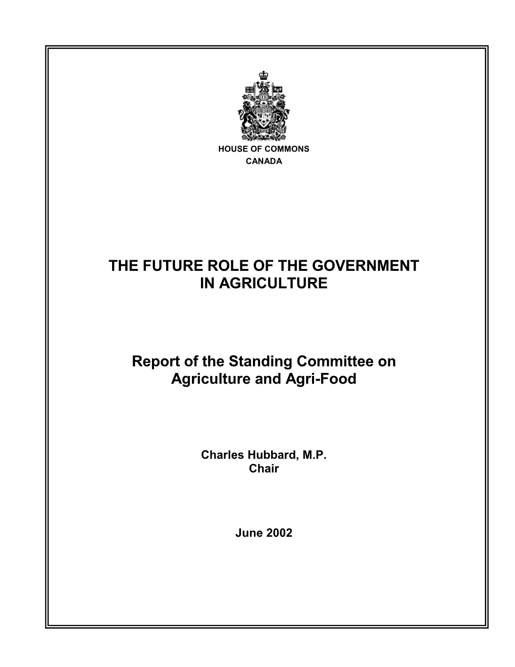 Standing Committee on Agriculture and Agri-Food