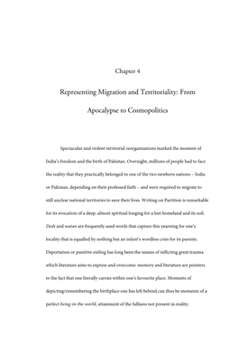 Representing Migration and Territoriality: from Apocalypse To