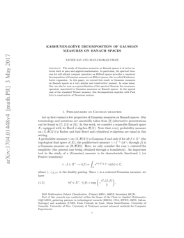 Karhunen-Lo\Eve Decomposition of Gaussian Measures on Banach
