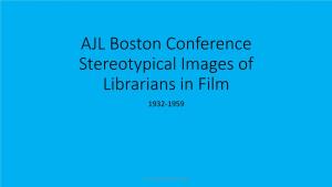 Librarians in Film 1932-1959