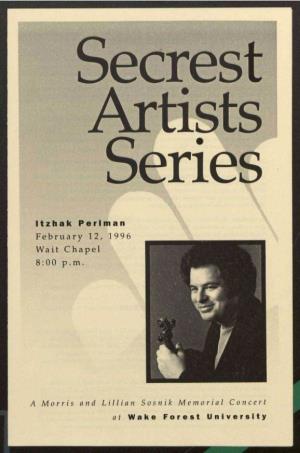 Download: 1996 Itzhak Perlman Event Program