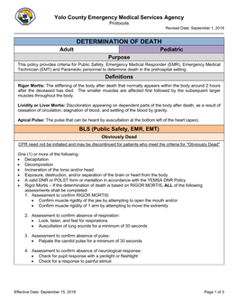 Determination of Death