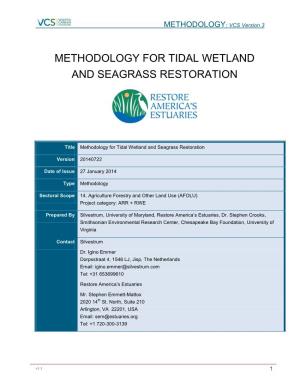 Methodology for Tidal Wetland and Seagrass Restoration