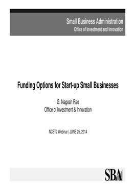 Funding Options for Start-Up Small Businesses