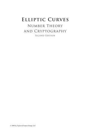 Elliptic Curves: Number Theory and Cryptography
