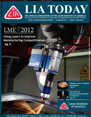 Using Lasers to Improve Manufacturing Competitiveness Pg.6