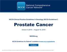 Prostate Cancer