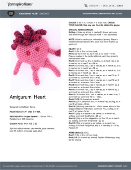 Amigurumi Heart | Crochet Rhc0334-014497M | Last Updated: May 26, 2020