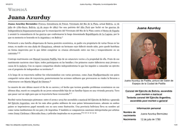 Juana Azurduy - Wikipedia, La Enciclopedia Libre