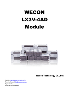 WECON LX3V-4AD Module