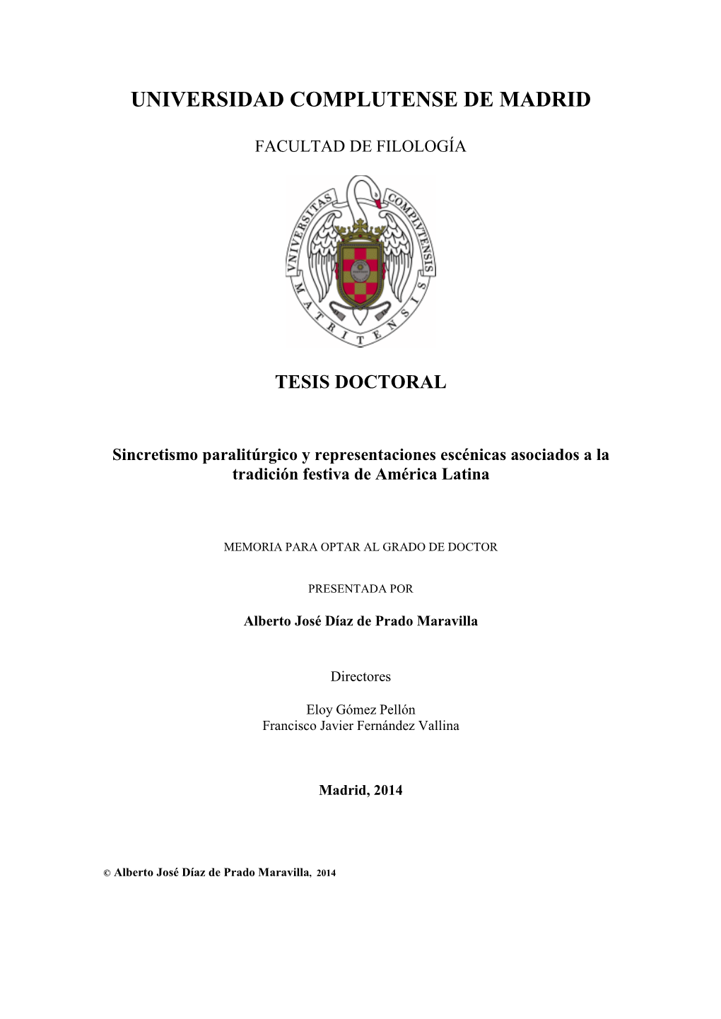 Tesis Doctoral, 12-10-2014