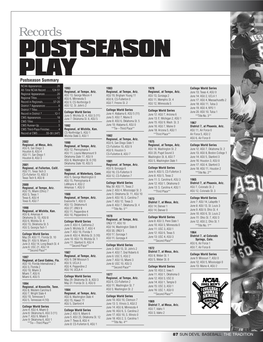 POSTSEASON PLAY Postseason Summary NCAA Appearances