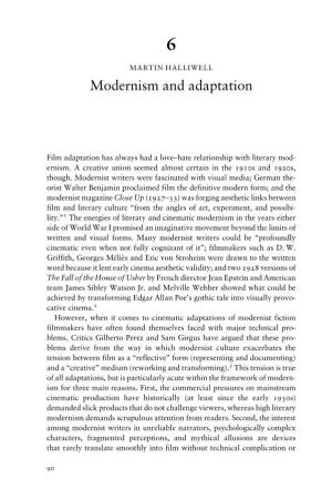 Halliwell, Martin. "Modernism and Adaptation."