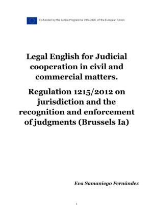 Legal English for Judicial Cooperation in Civil and Commercial Matters