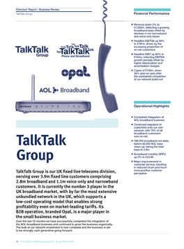 Talktalk Group Financial Performance