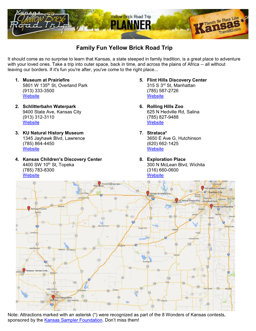 Family Fun Yellow Brick Road Trip