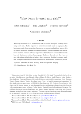 Who Bears Interest Rate Risk?∗