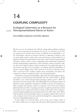 COUPLING COMPLEXITY Ecological Cybernetics As a Resource for Auq33 Nonrepresentational Moves to Action