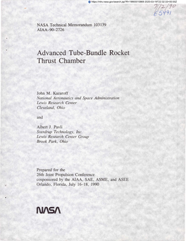 Advanced Tube-Bundle Rocket Thrust Chamber