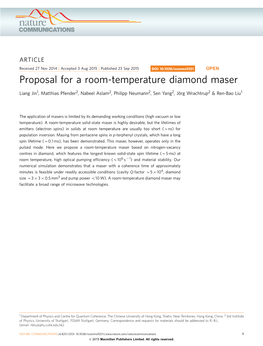 Proposal for a Room-Temperature Diamond Maser