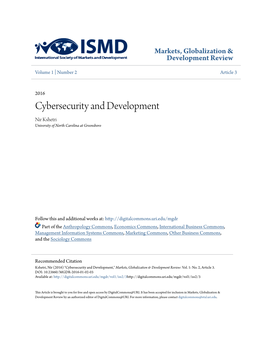 Cybersecurity and Development Nir Kshetri University of North Carolina at Greensboro