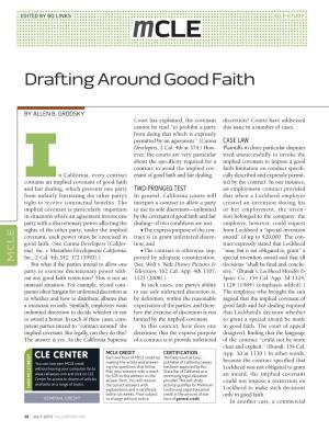 Drafting Around Good Faith