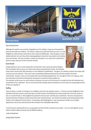 Moffat Academy Newsletter
