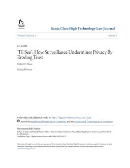 How Surveillance Undermines Privacy by Eroding Trust Robert H