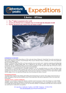 Lhotse – 8516M