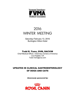 Updates in Clinical Gastroenterology of Dogs and Cats