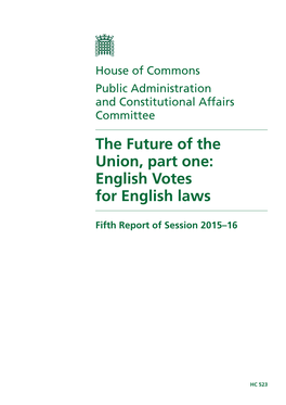 English Votes for English Laws