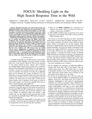 FOCUS: Shedding Light on the High Search Response Time in the Wild