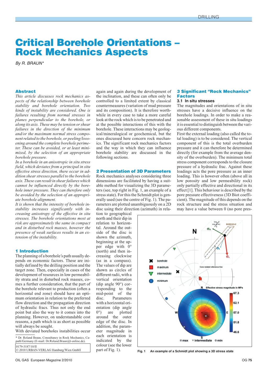 Critical Borehole Orientations – Rock Mechanics Aspects