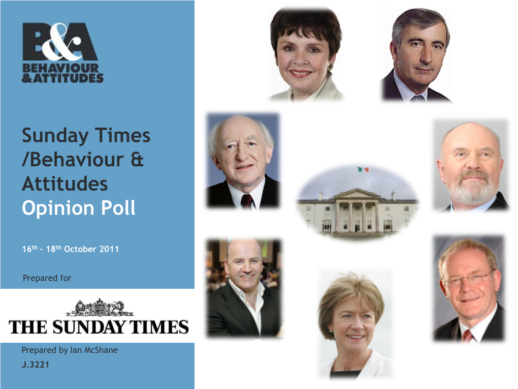 Sunday Times/Behaviour & Attitudes Opinion Poll Series Presidential