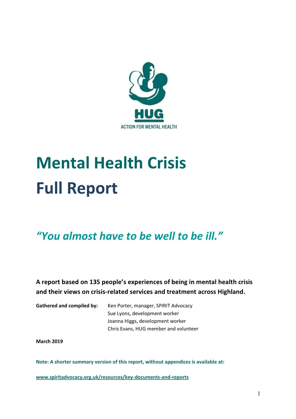 Mental Health Crisis Full Report