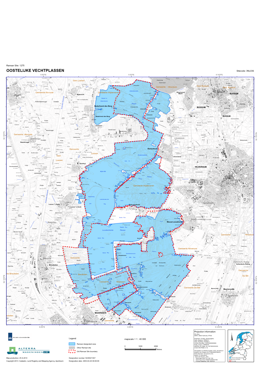 OOSTELIJKE VECHTPLASSEN Sitecode: 3NL036 5 0’0"E 5 5’0"E 5 10’0"E Oostgein J G De Laegies