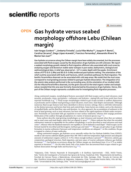 Gas Hydrate Versus Seabed Morphology Offshore Lebu
