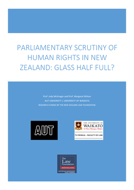 Parliamentary Scrutiny of Human Rights in New Zealand (Report)