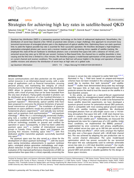 Strategies for Achieving High Key Rates in Satellite-Based