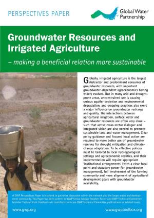 Groundwater Resources and Irrigated Agriculture – Making a Beneficial Relation More Sustainable