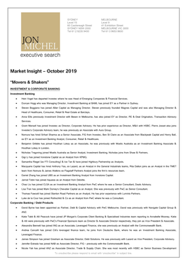 Market Insight – October 2019