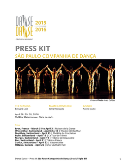 Press Kit São Paulo Companhia De Dança