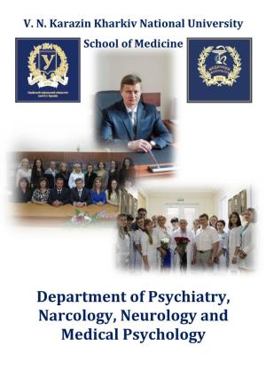 Department of Psychiatry, Narcology, Neurology and Medical Psychology
