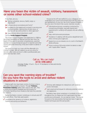 Have You Been the Victim of Assault, Robbery, Harassment Or Some Other School-Related Crime?