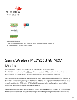 Sierra Wireless MC7455B 4G M2M Module