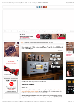 Line Magnetic 219Ia Integrated Tube Amp Review. 300B and 845 Tube Magic! – STEVE HUFF PHOTOS 20/11/2016 16'01